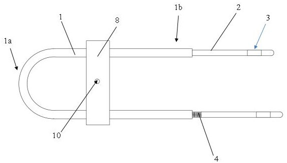 The positioning structure of the implant