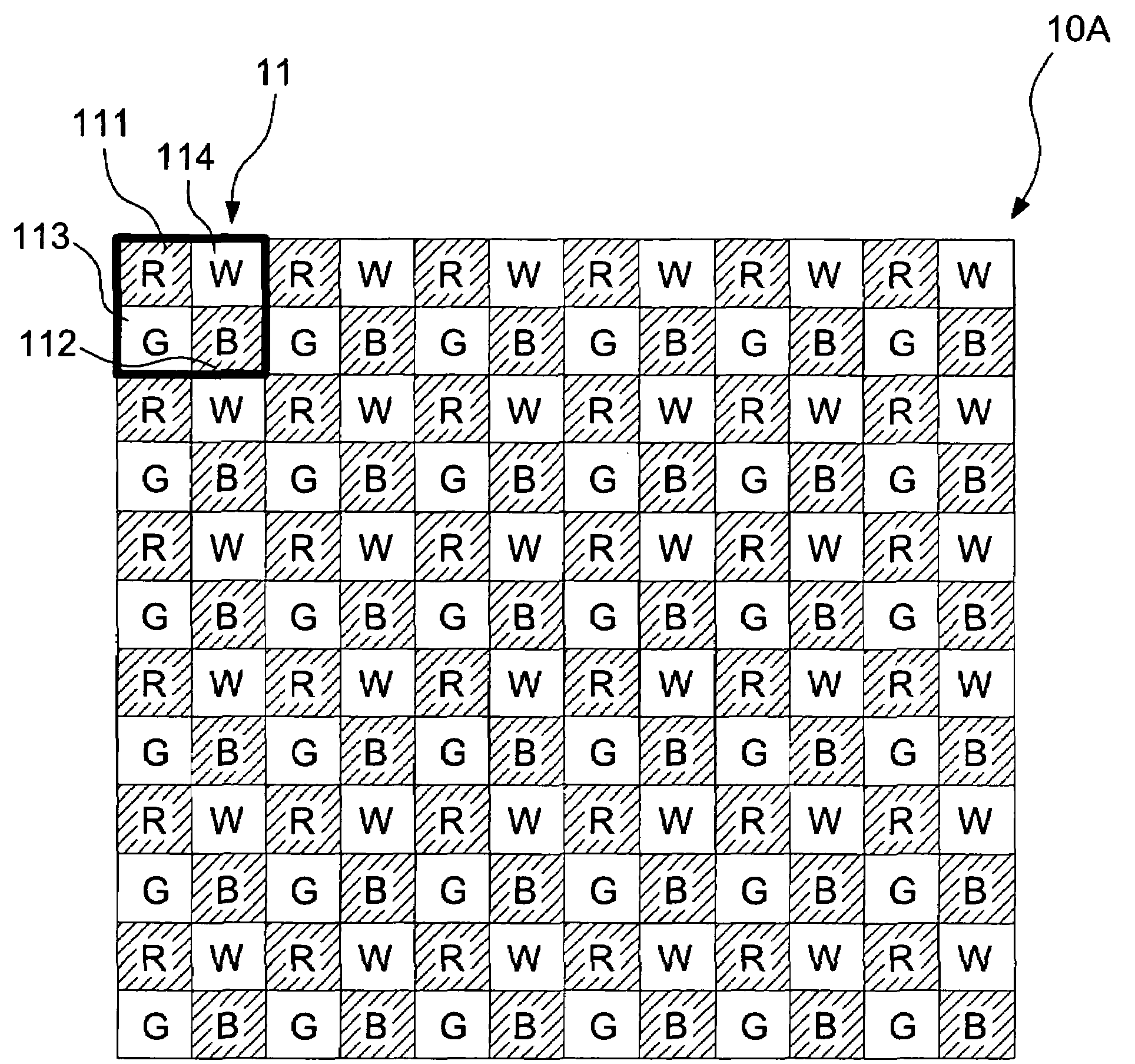 Display and weighted dot rendering method