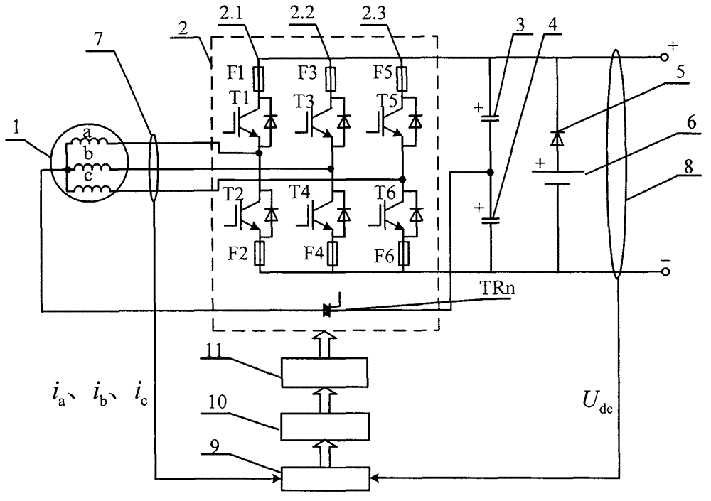 Fault-tolerant instantaneous torque controlled asynchronous motor power generation system and control method thereof