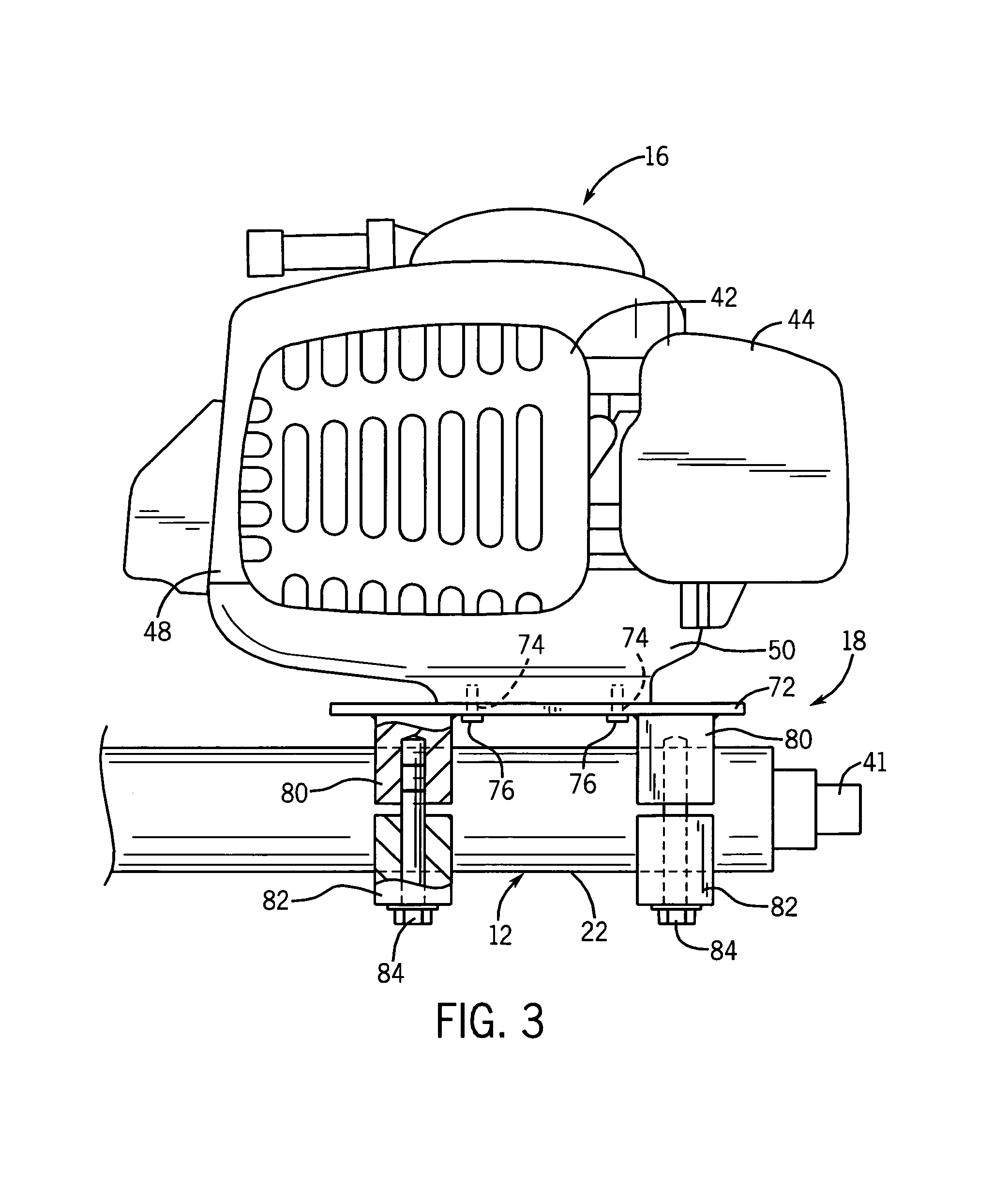 Concrete finishing tool with handle-mounted vibrating arrangement