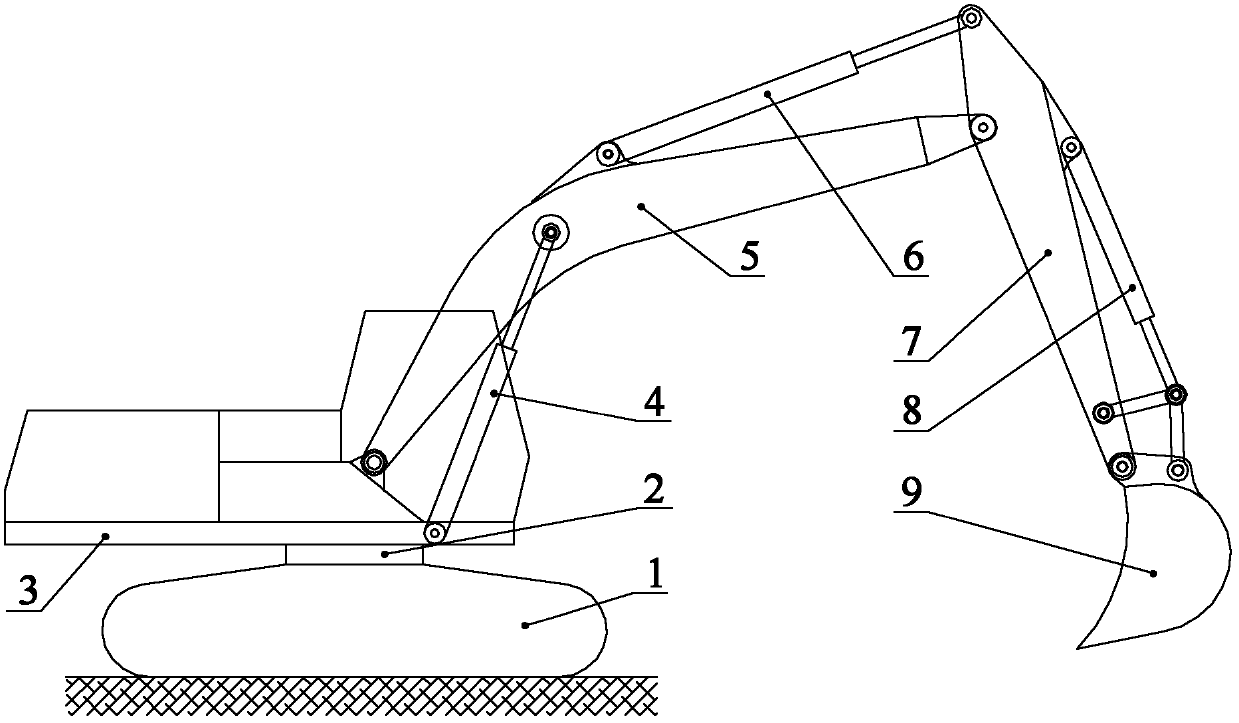 Rotary energy saving system of hydraulic excavator