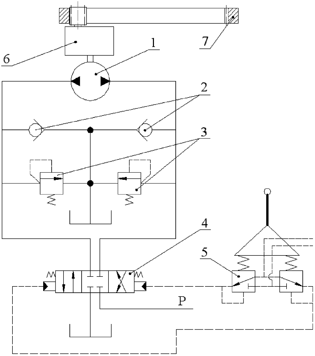 Rotary energy saving system of hydraulic excavator