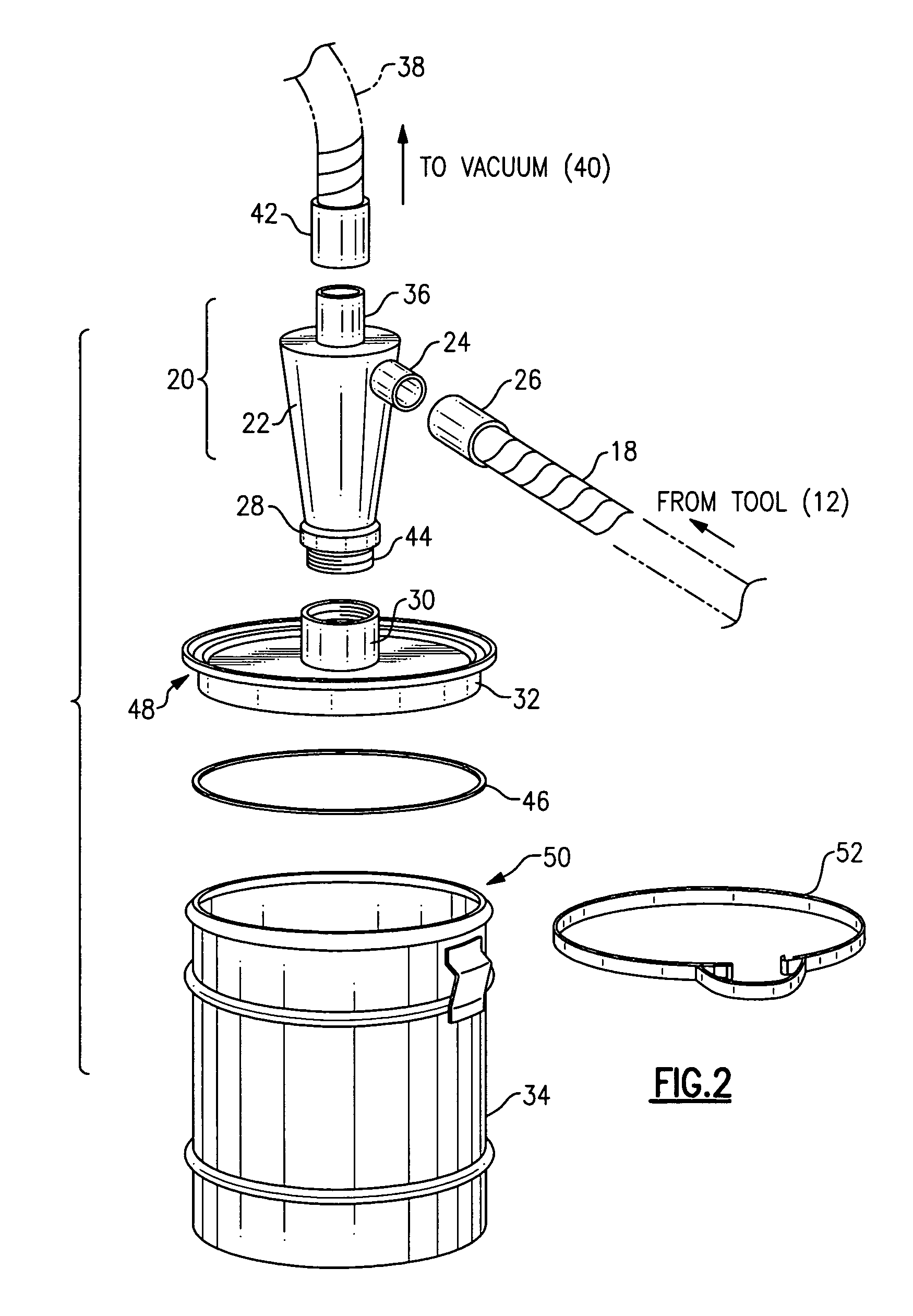 Auxiliary dust collection system