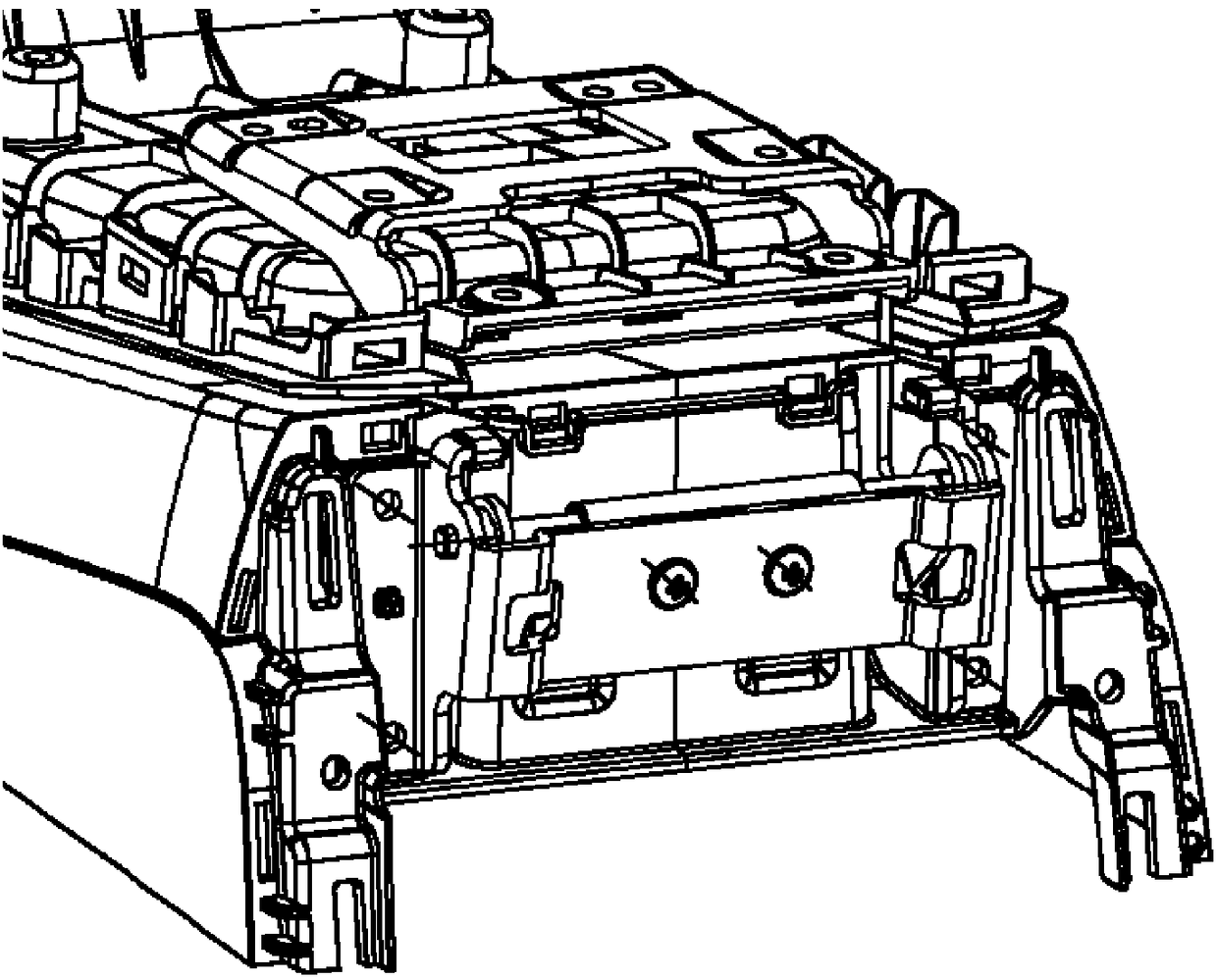 Automobile auxiliary fasia console handrail hinge assembly with hovering function