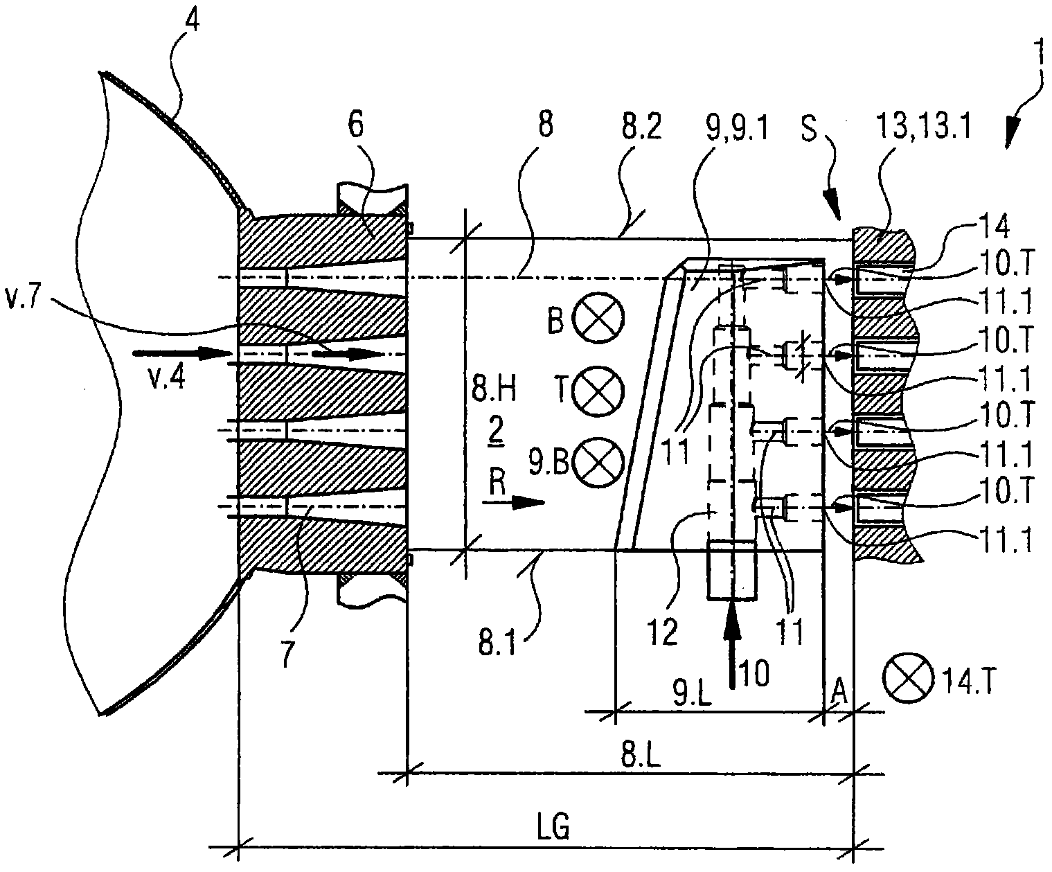 Headbox for a machine for producing a fibrous web