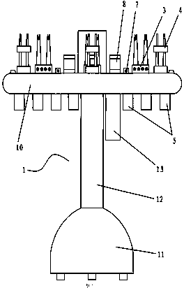 Turntable type semi-automatic wire winding machine