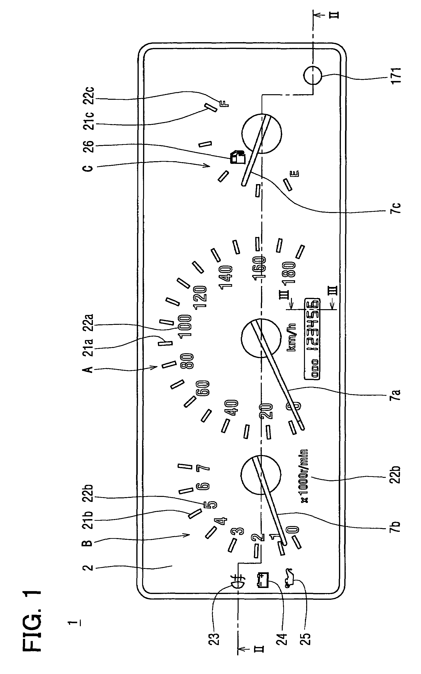 Indicating instrument for vehicle