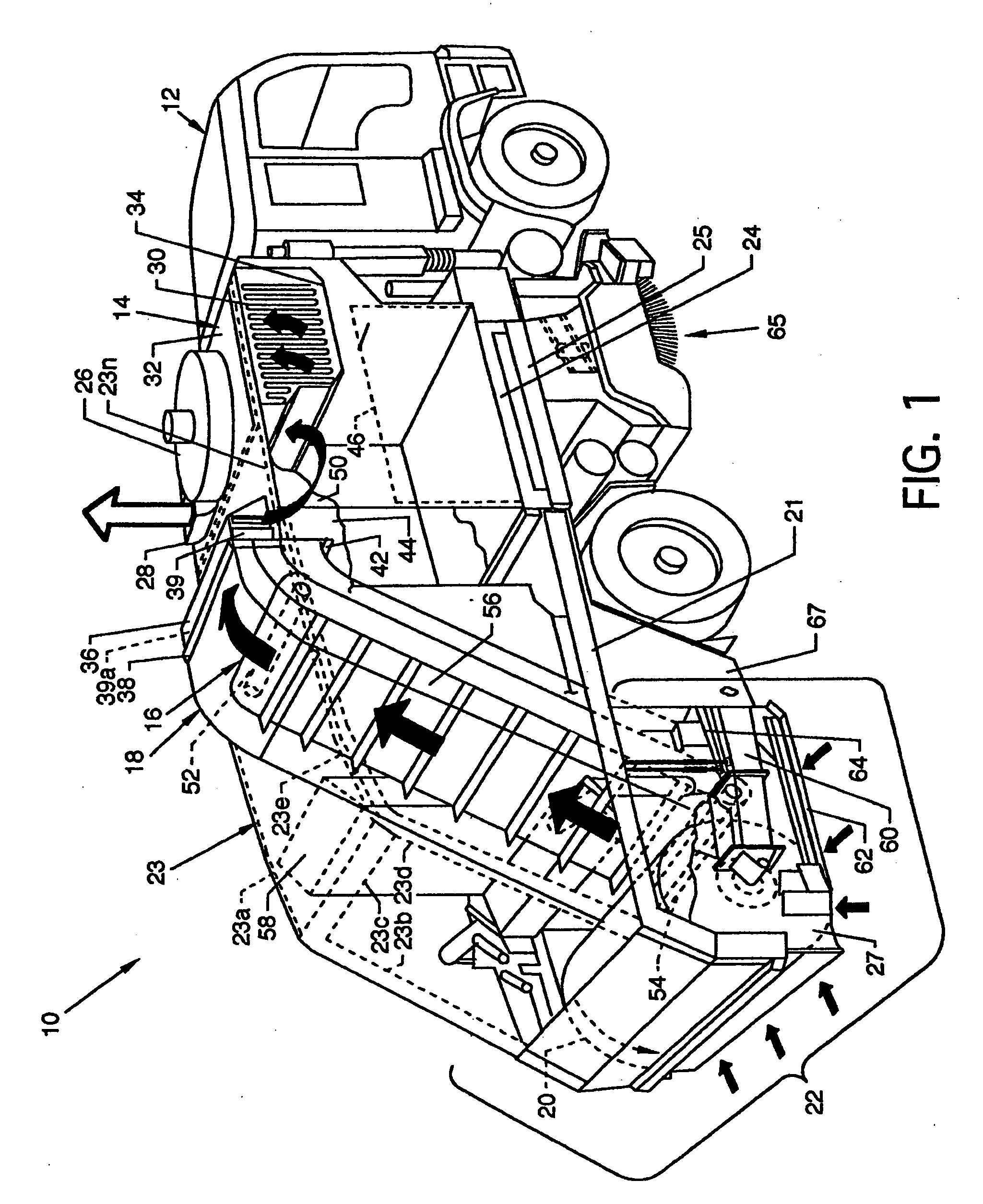 Street sweeper with vacuumized dust control