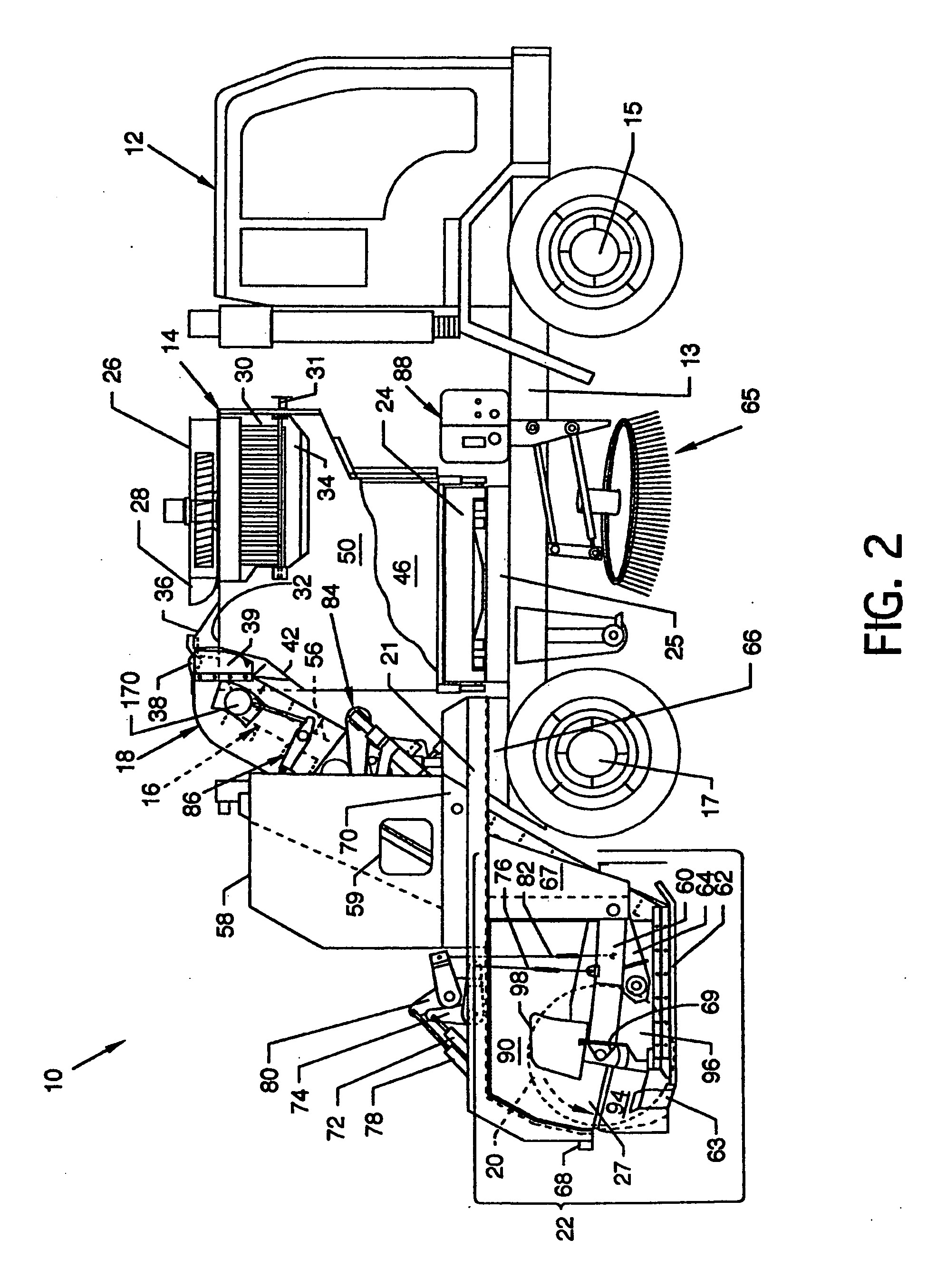 Street sweeper with vacuumized dust control