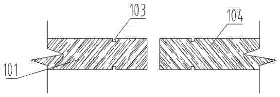 Modular wood house wall structure and construction method thereof