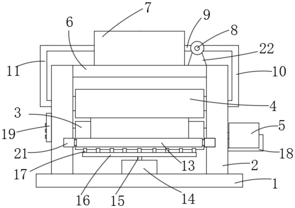 Calendering device of extrusion casting machine