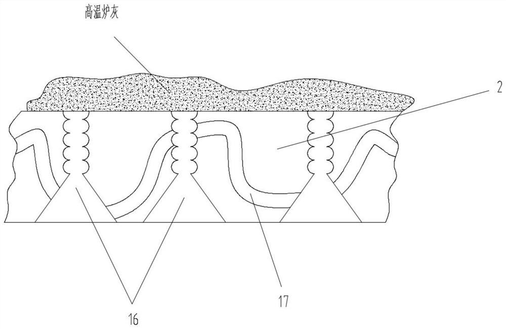 Conveying treatment device for air-cooled high-temperature furnace ash