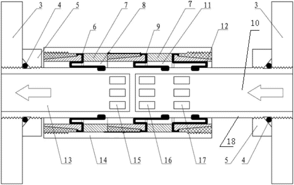 A valve body movable switch valve for industrial pipelines