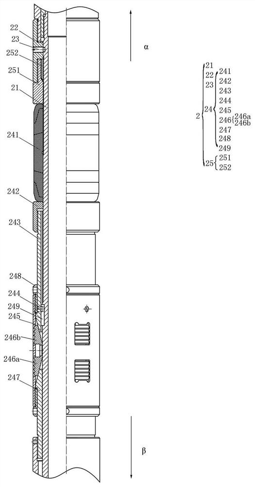 Suspension well completion integrated packer and well completion pipe string