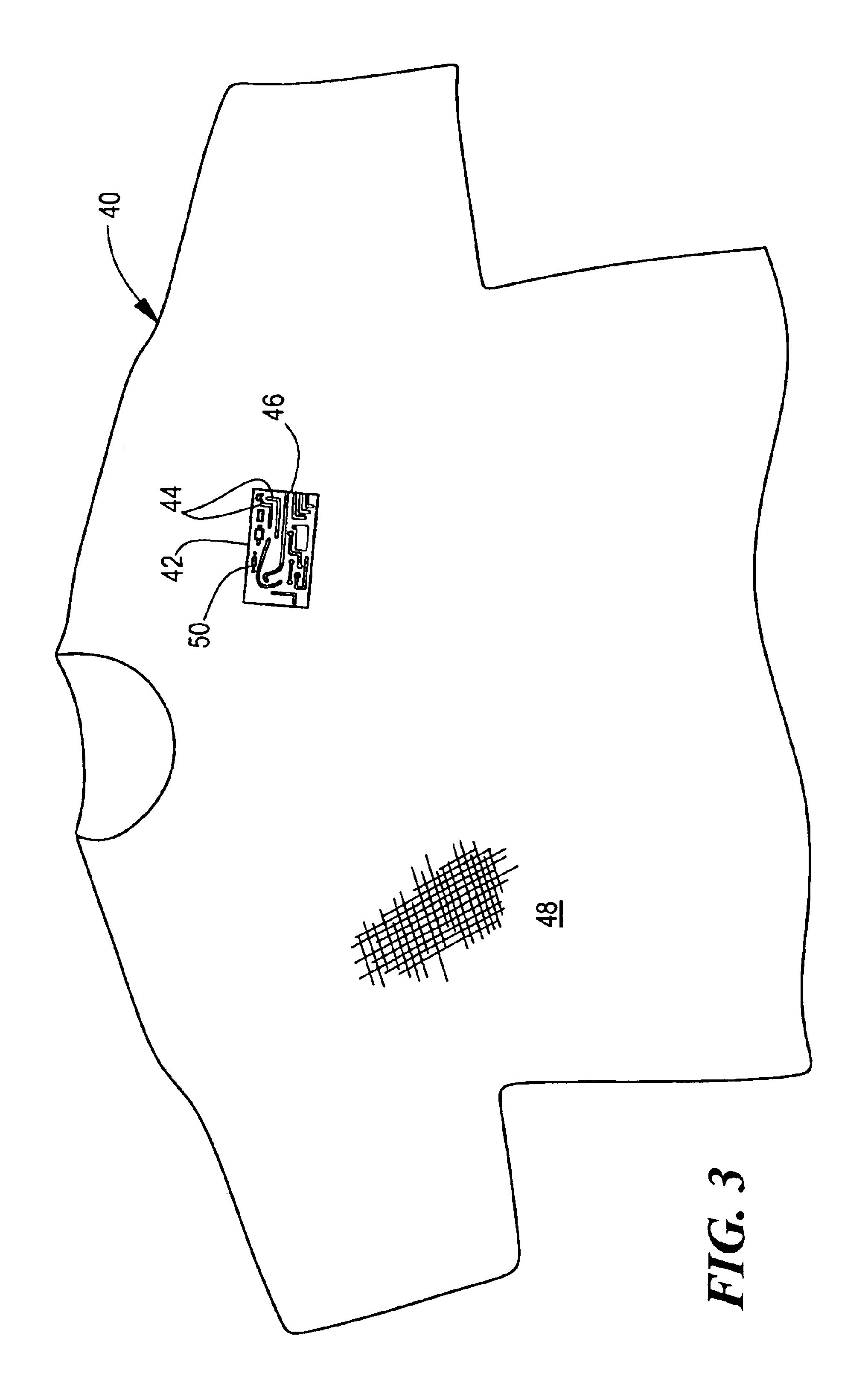 Method of manufacturing a fabric article to include electronic circuitry and an electrically active textile article