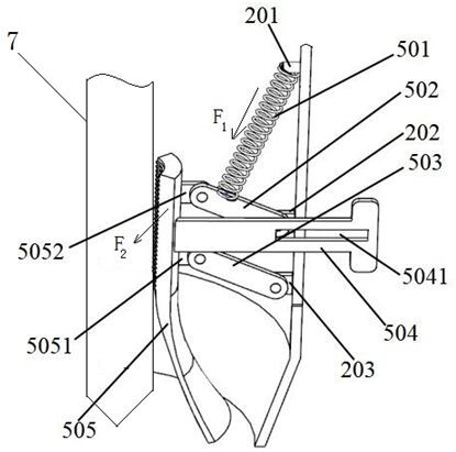 Clamper for robot paintbrush