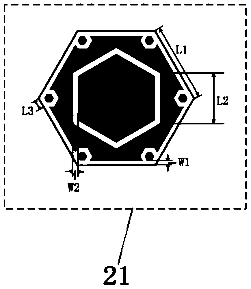 Structure capable of being used for Ku and Ka dual-band wave transmission