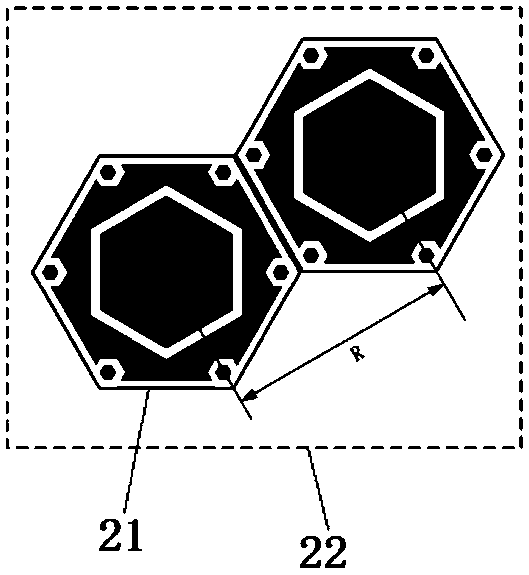 Structure capable of being used for Ku and Ka dual-band wave transmission