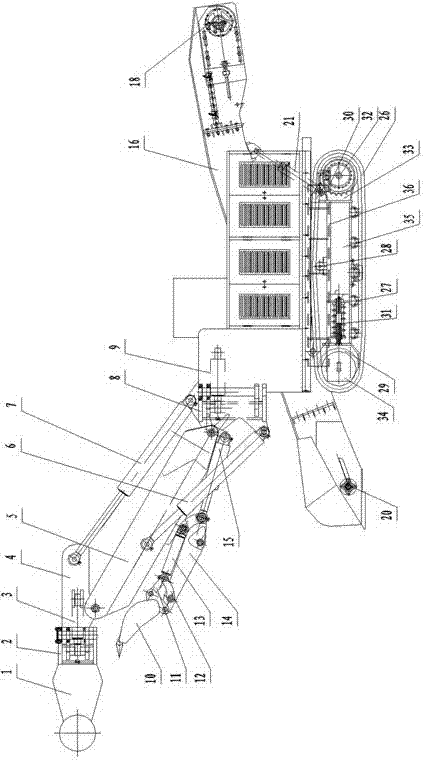 Multifunctional mine roadway milling and digging machine