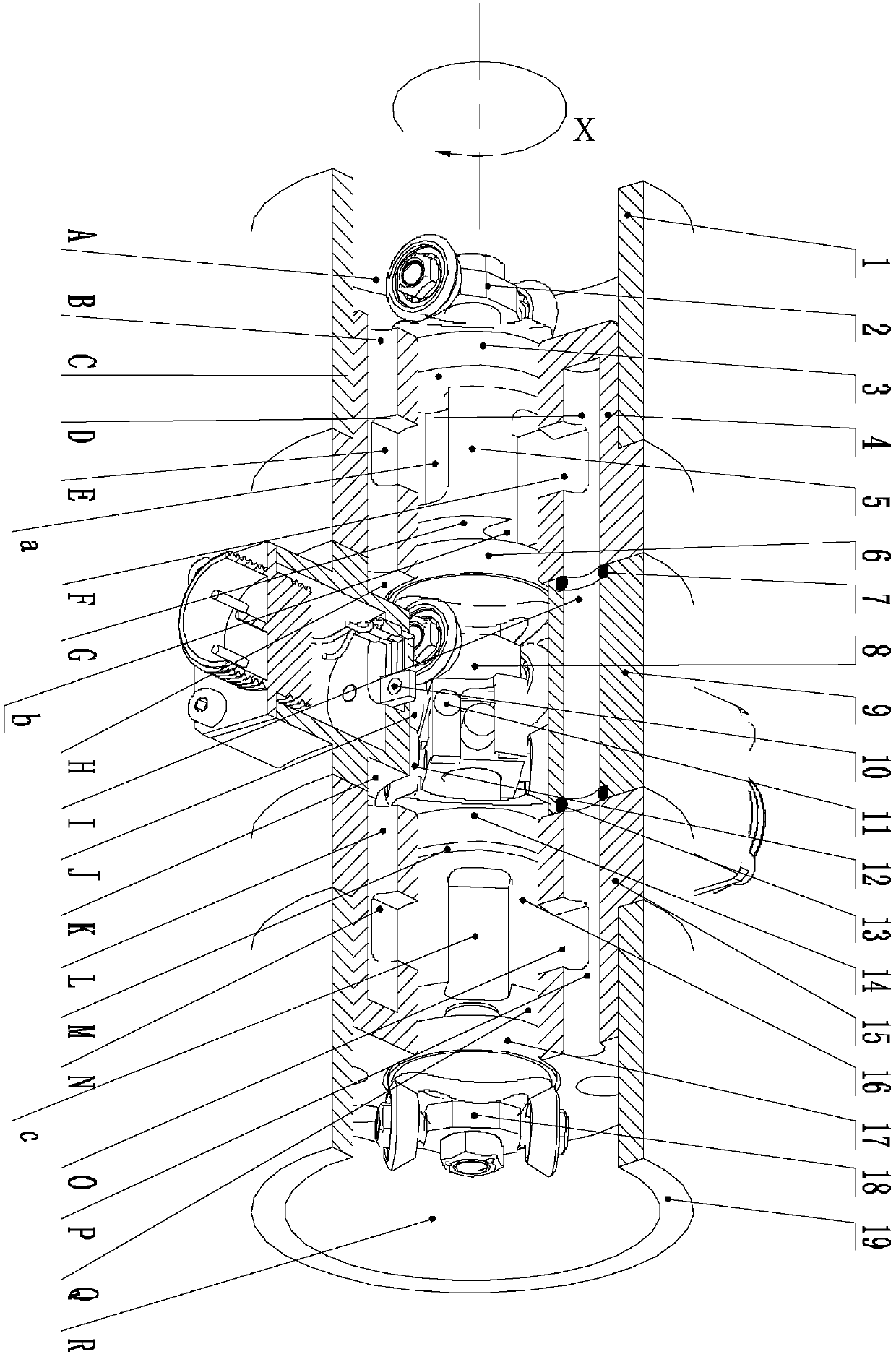 Double-link two-dimensional piston type flowmeter