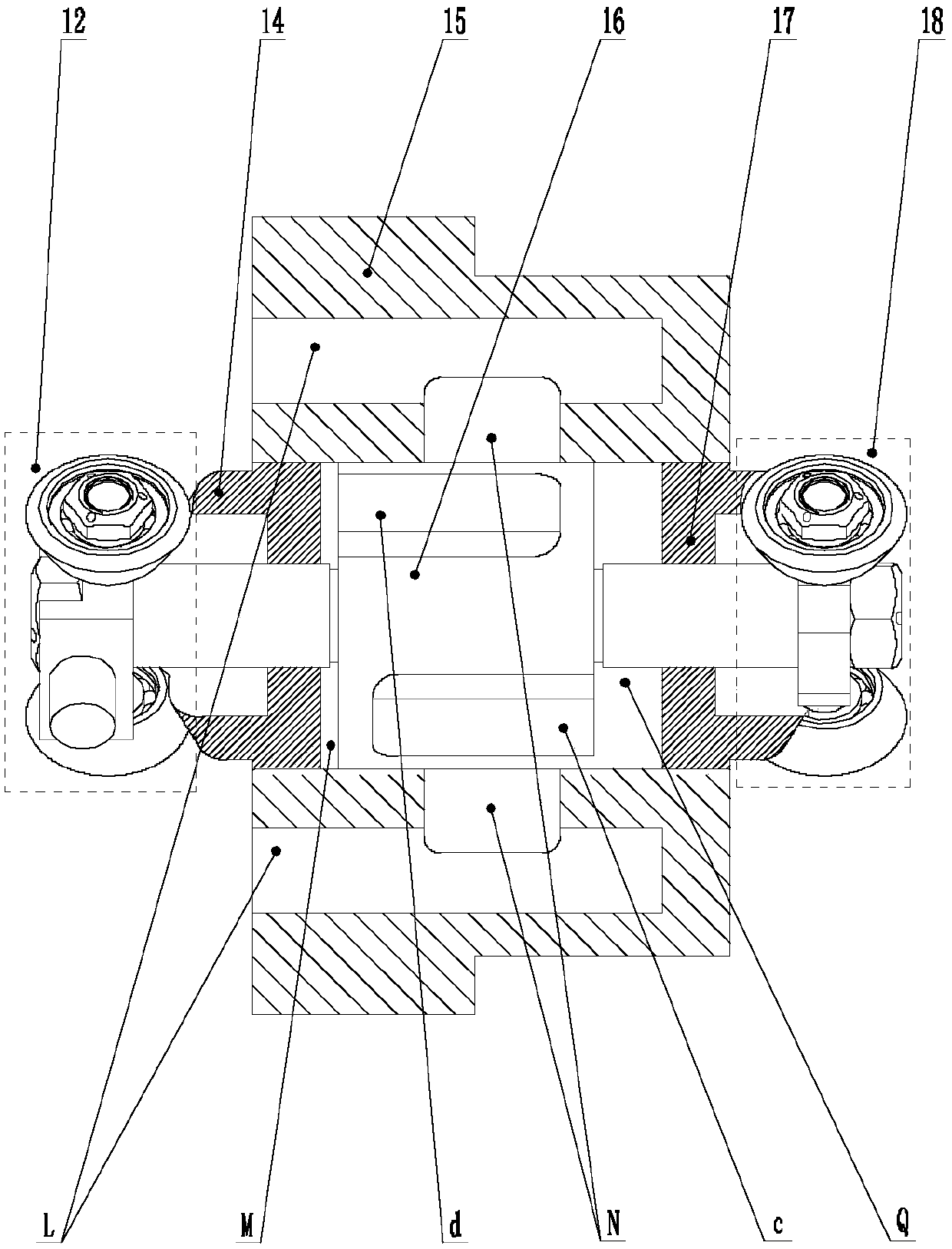 Double-link two-dimensional piston type flowmeter