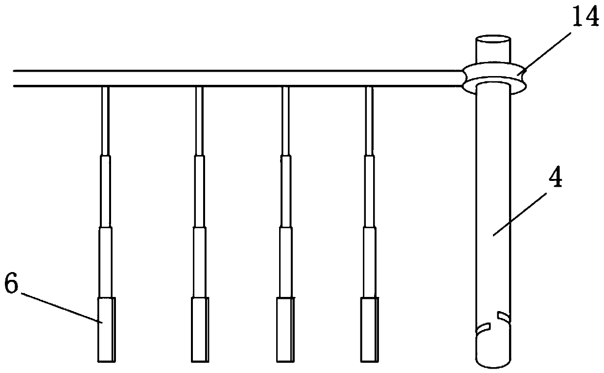 Lap joint device used between floor and construction elevator