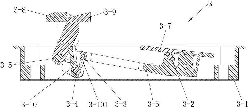 Fixing device for roll-on and roll-off container