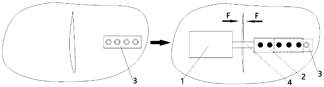 Magnetic dragging type wound healing device