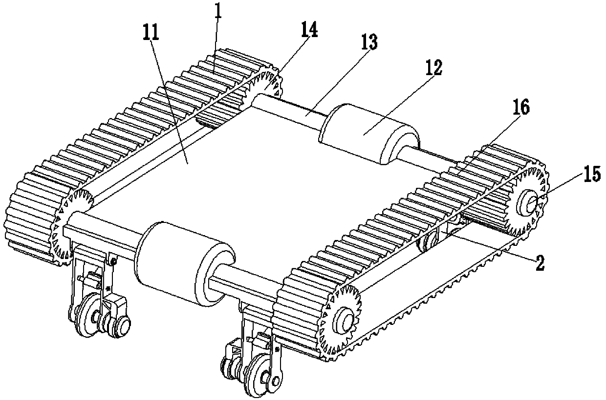 A fully automatic building indoor floor tile laying machine