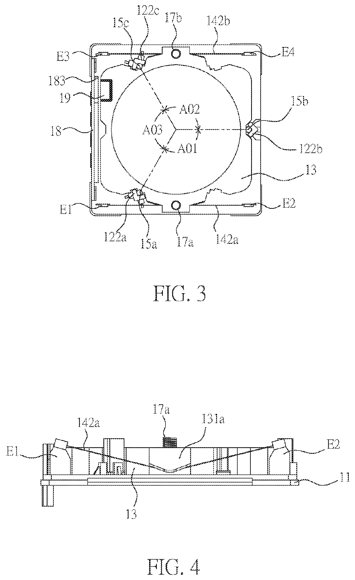 Lens autofocus actuating device