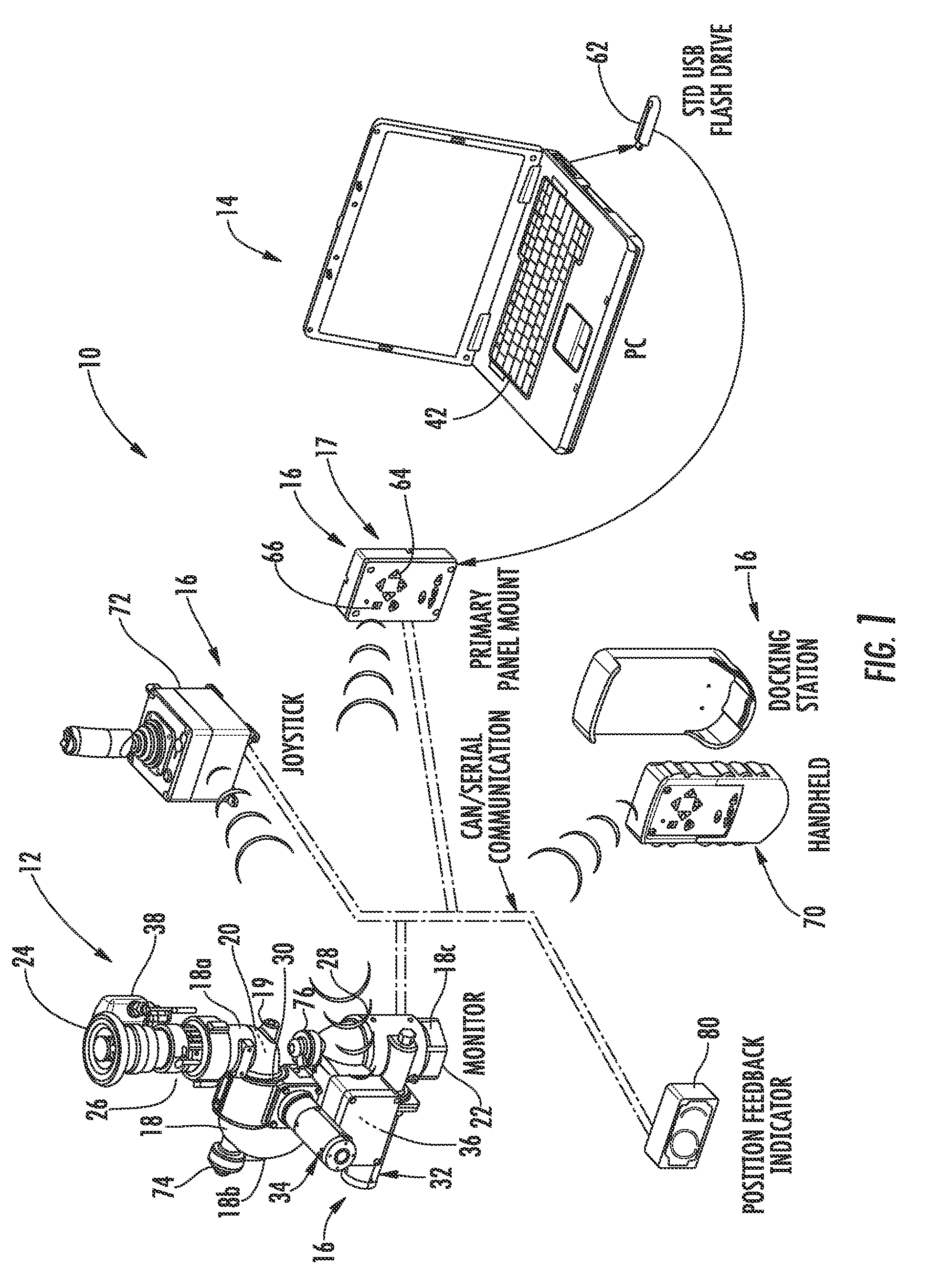 Firefighting monitor and control system therefor