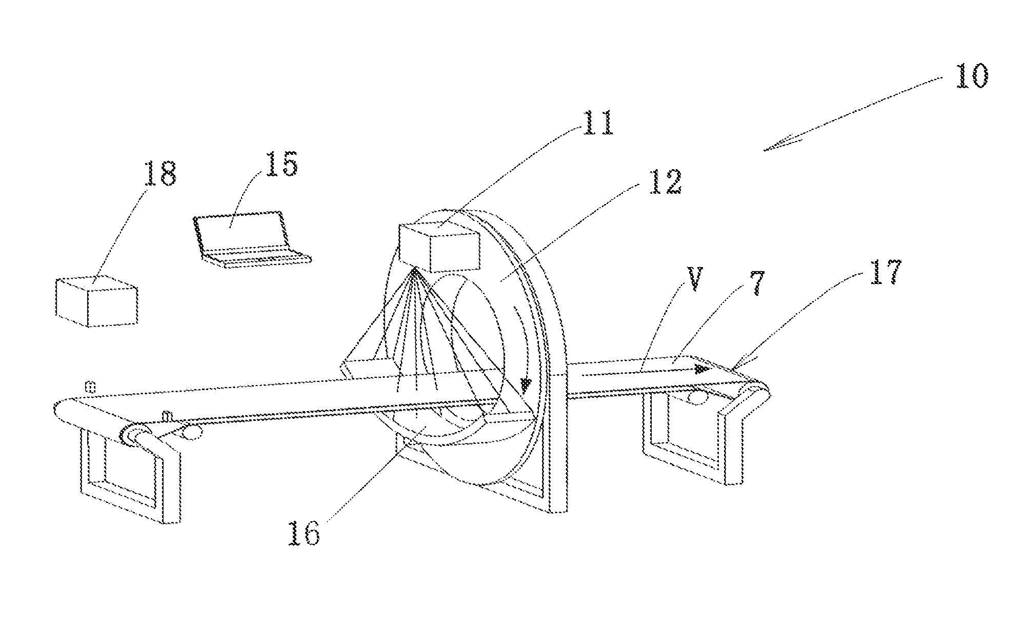 Ct system and detection device for ct system