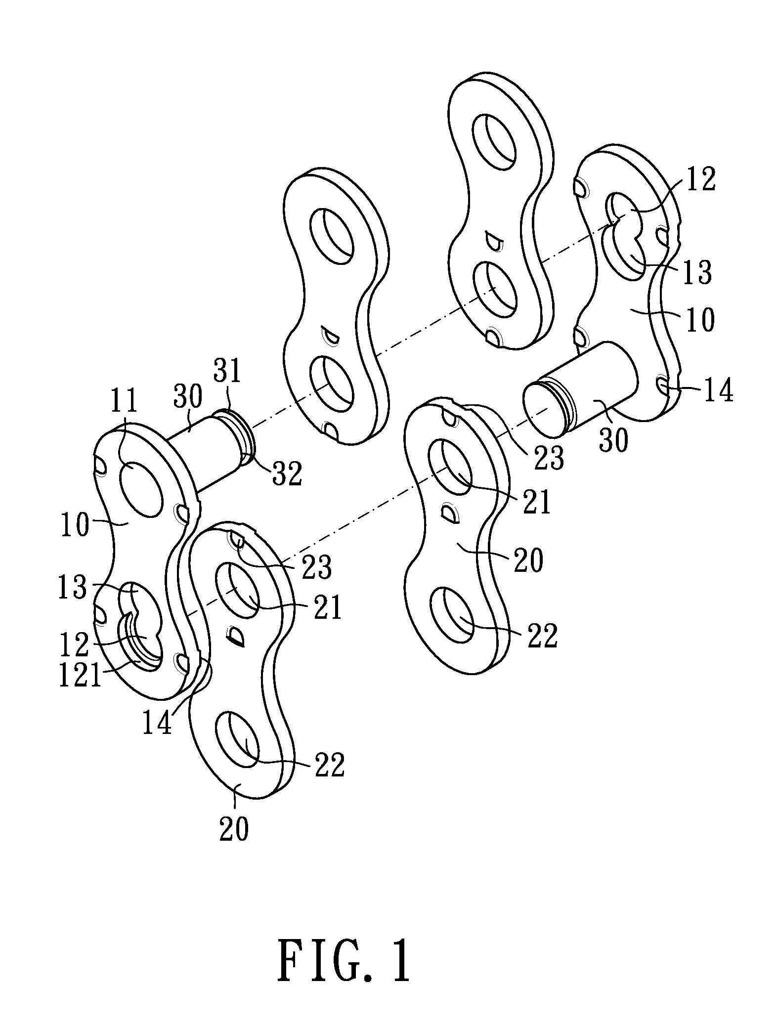 Link plate assembly for a chain