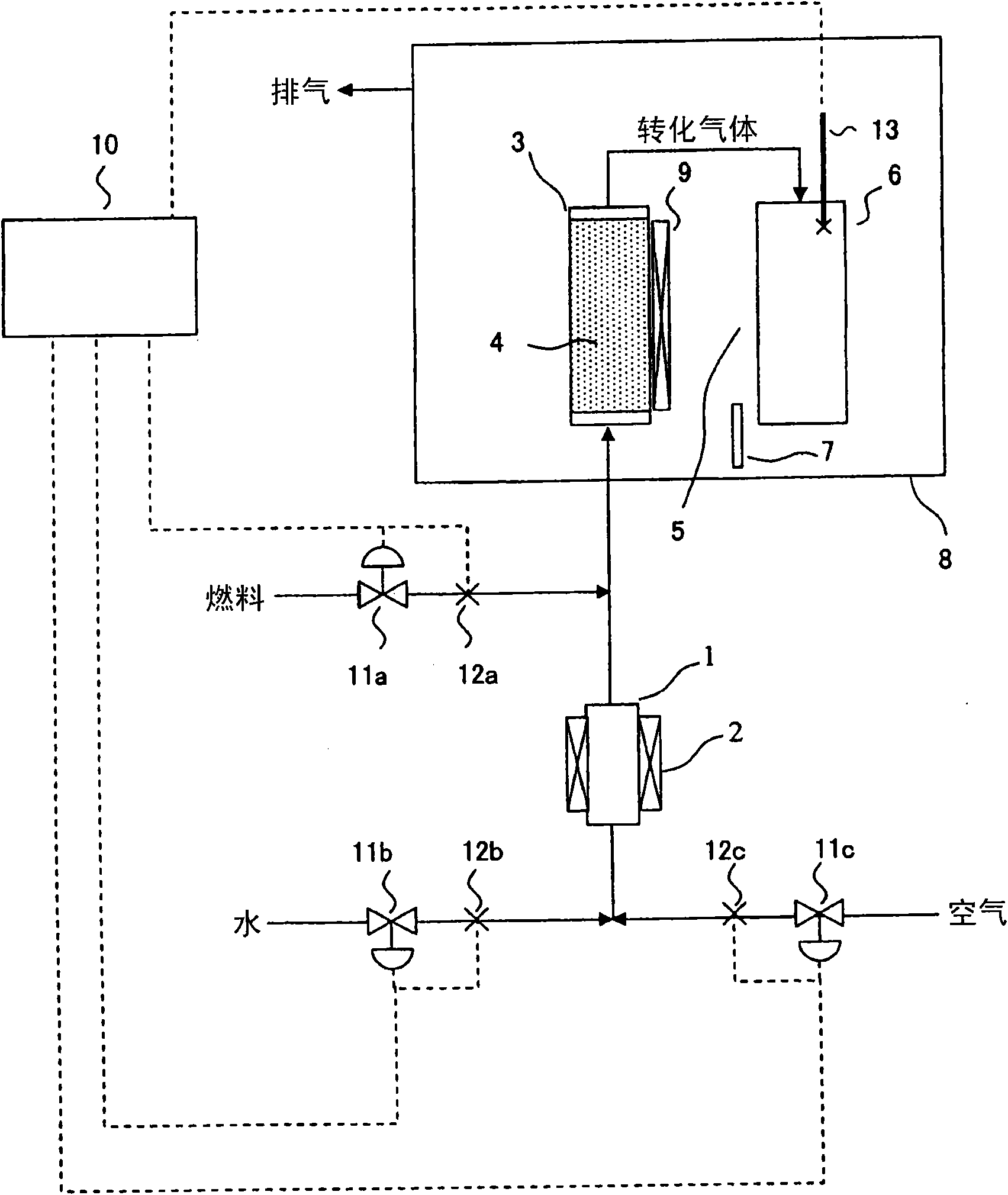 Indirect internally reforming solid oxide fuel cell and a method of stopping same