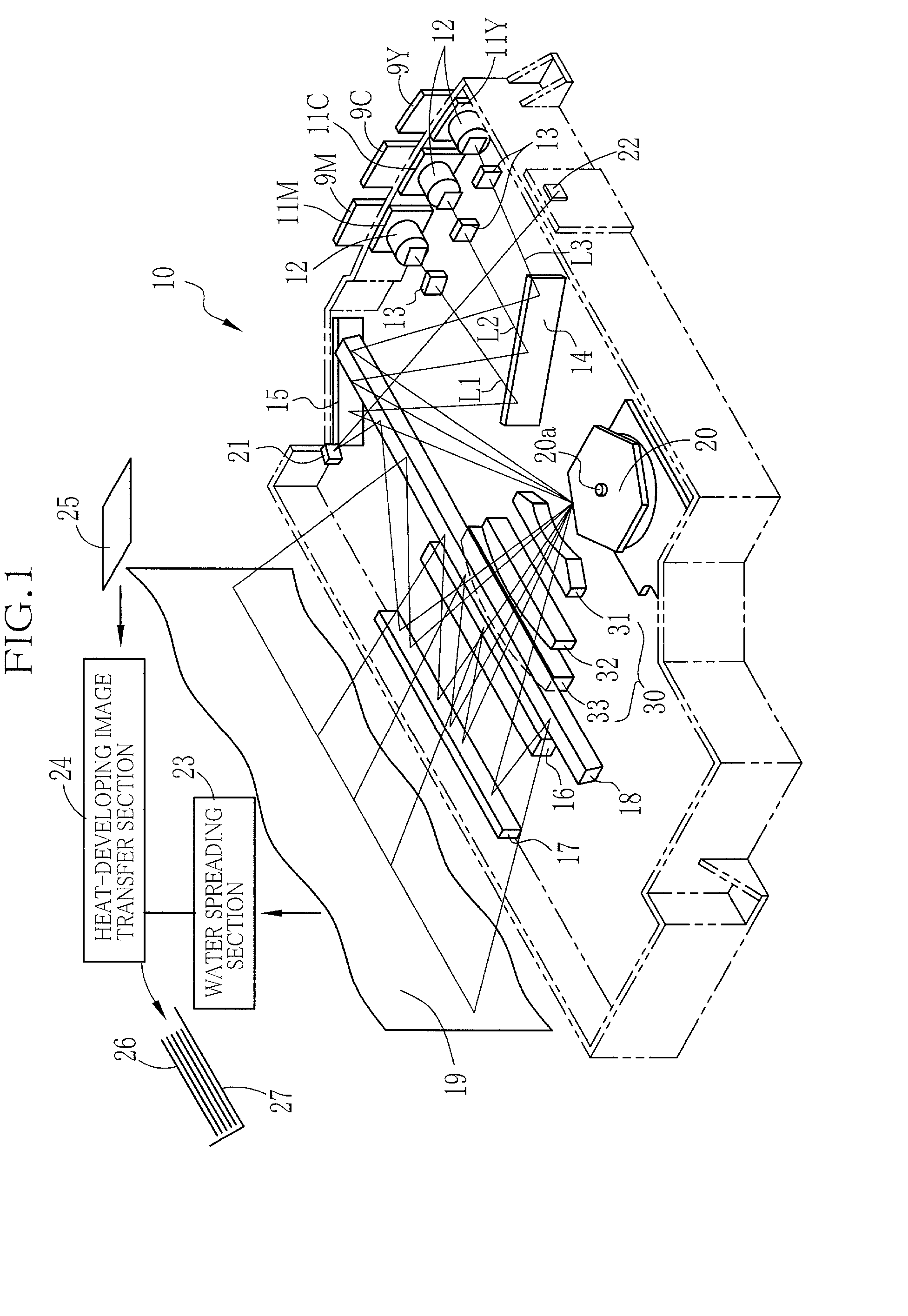 F-theta lens, beam scanning device, and imaging apparatus