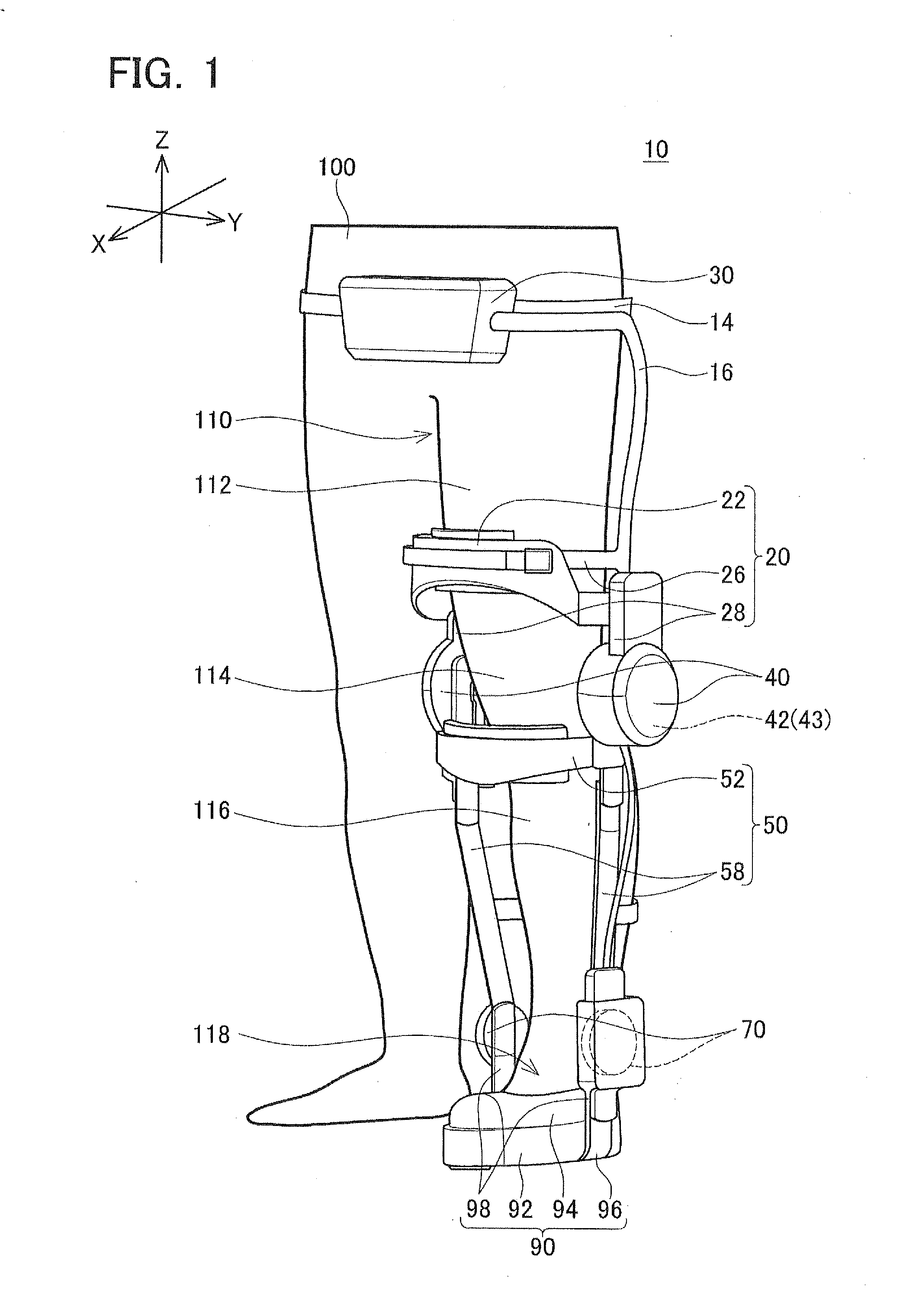 Leg assist device