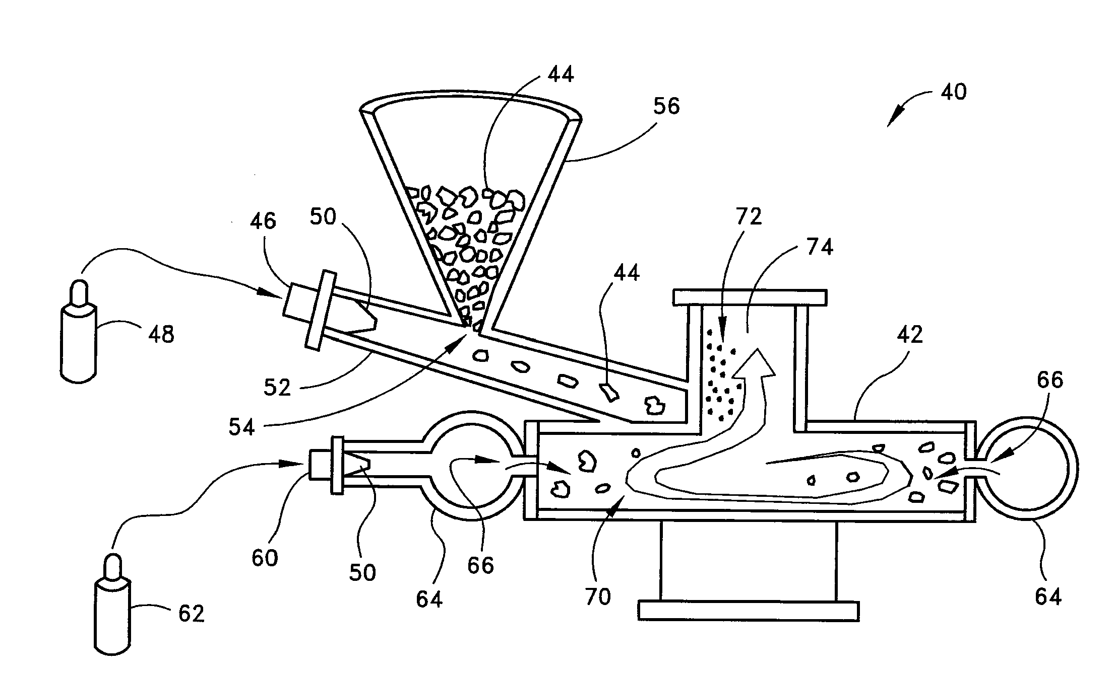 Jet milling of boron powder using inert gases to meet purity requirements