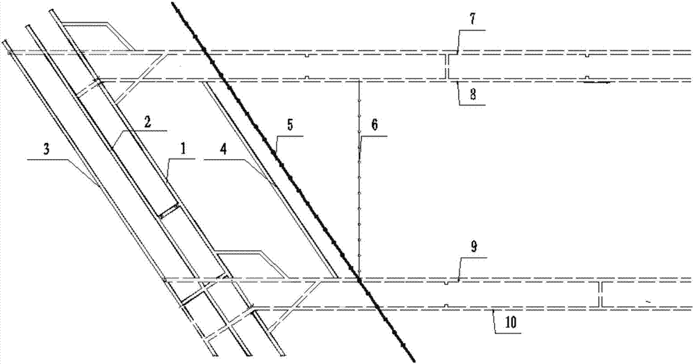 Structure for protecting stability of surrounding rock of development roadway and construction method