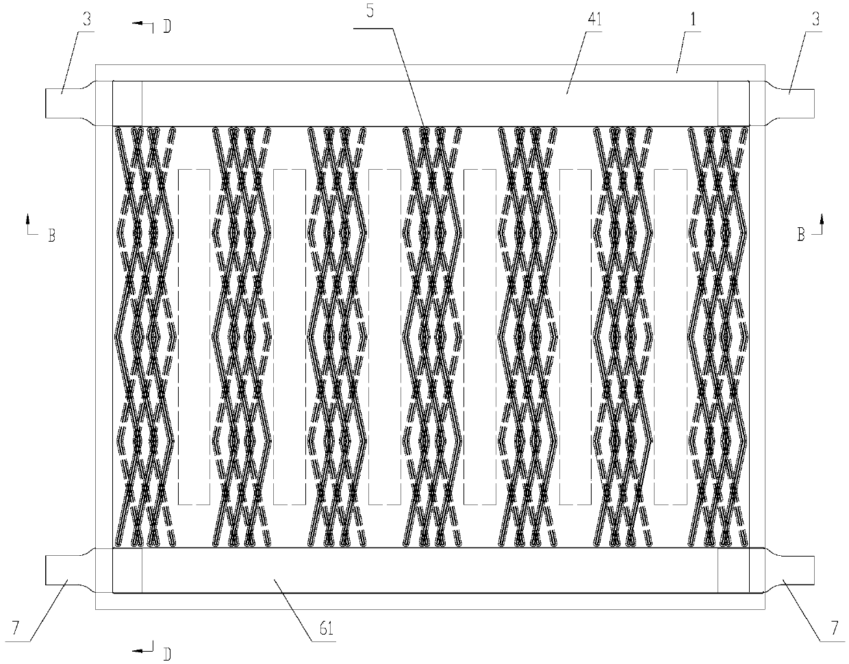 Novel micro-through plate and heating radiator and air conditioner tail end equipment provided with same