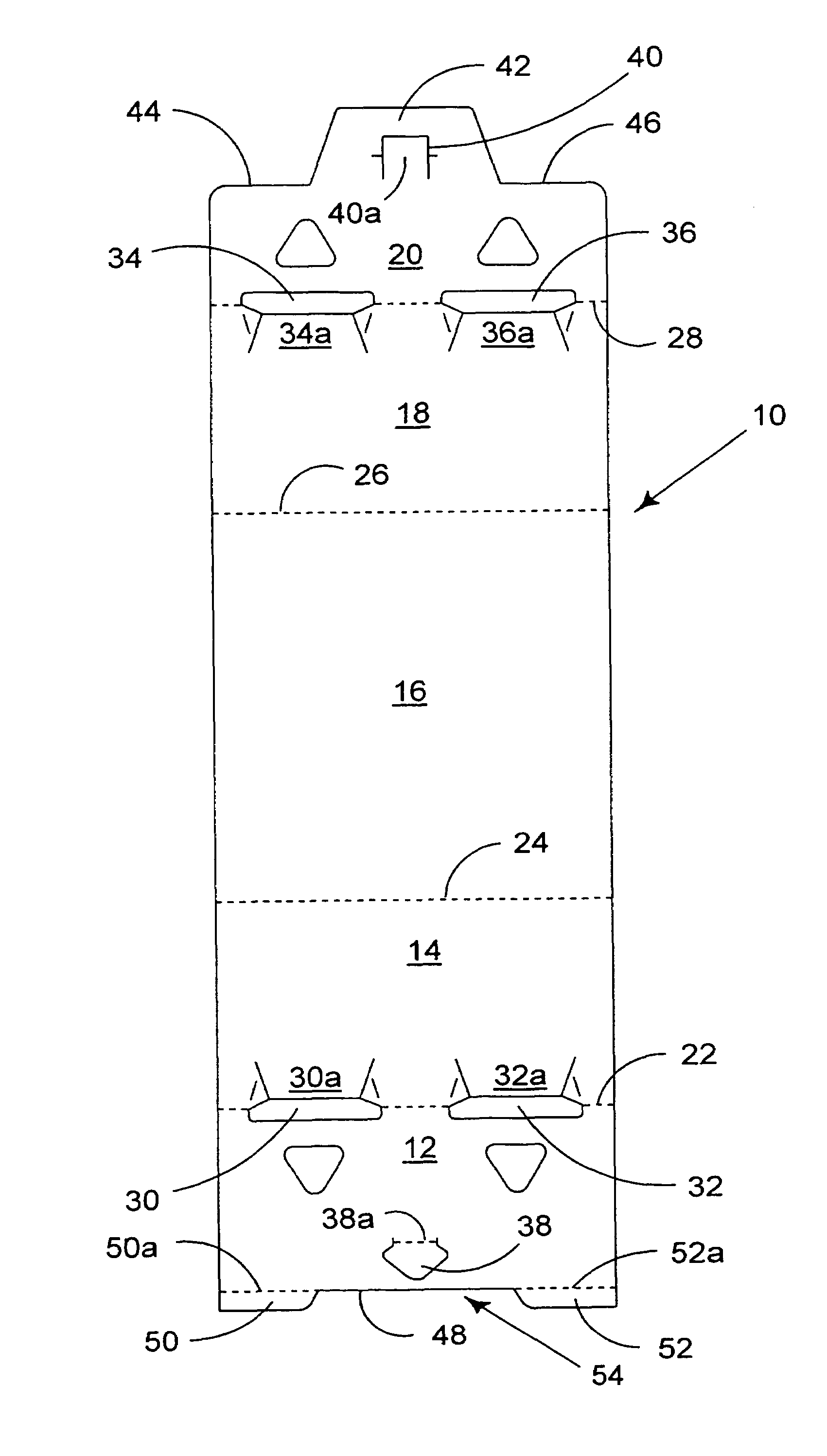 Carton with overlapped base panels and blank therefor