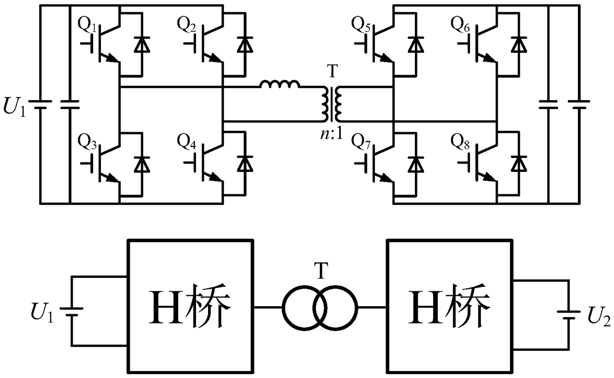 Dual active bridge (DAB)-based large-power dual-modular hybrid energy storage system and grid-connected method thereof