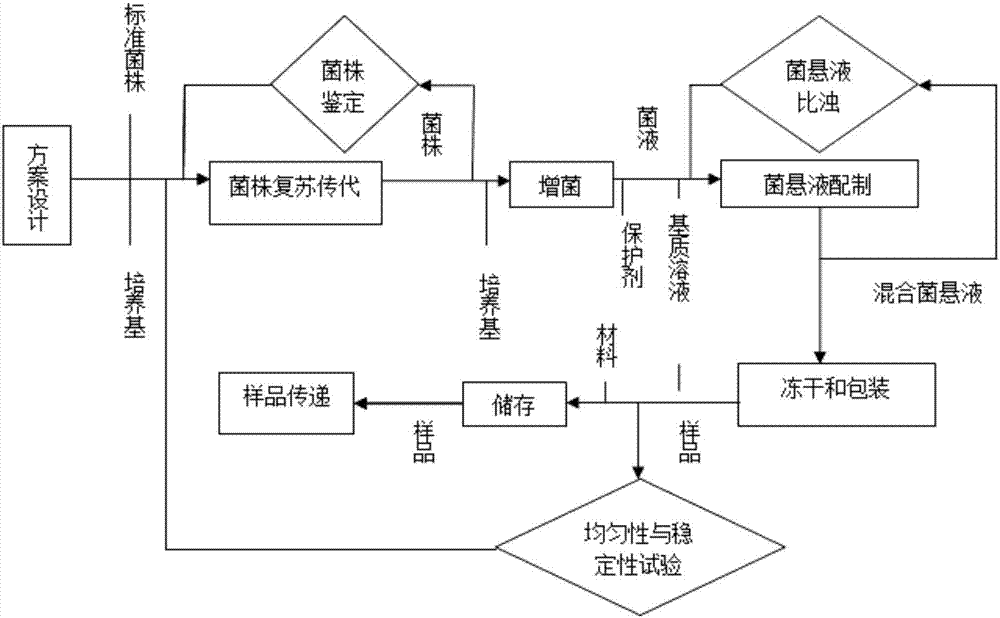 Sample for verifying capacity of total coliform flora in domestic drinking water and preparation method thereof