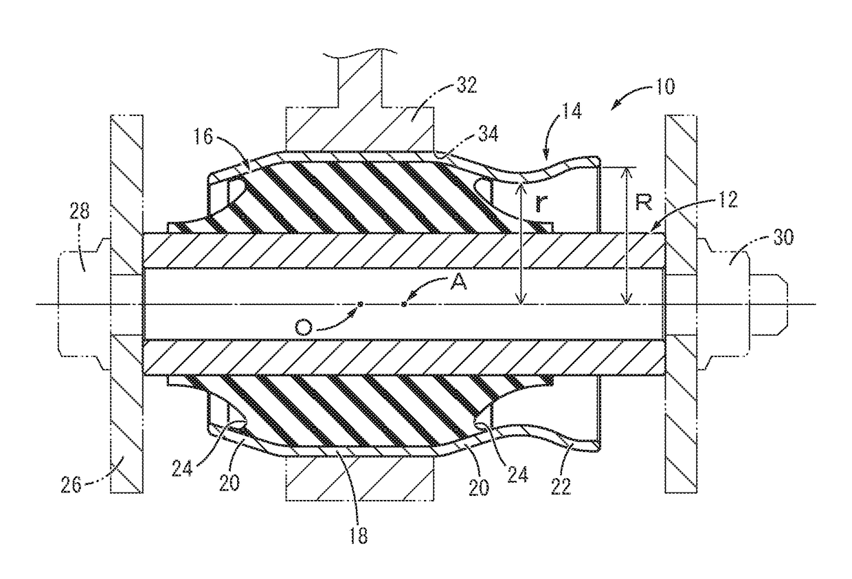 Tubular vibration-damping device