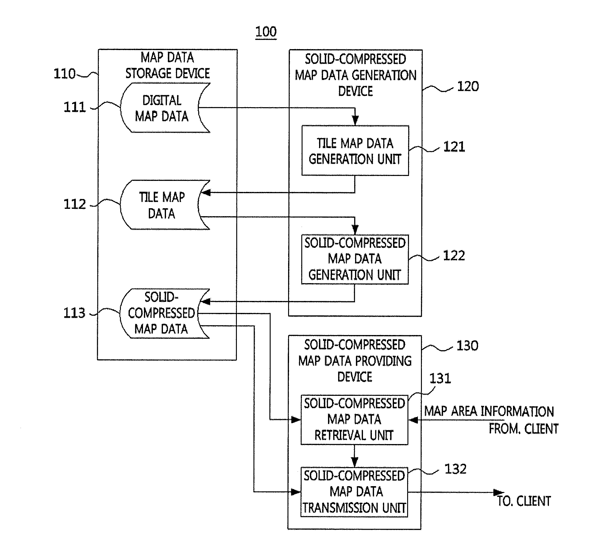 Method and system for providing tile map service using solid compression