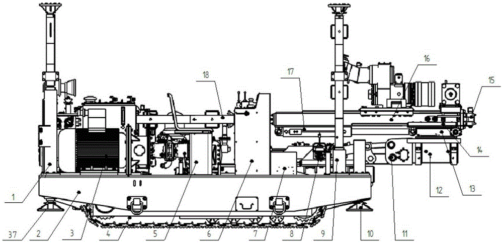 Coal Mine Tunnel Large Gas Drainage Crawler Drilling Rig