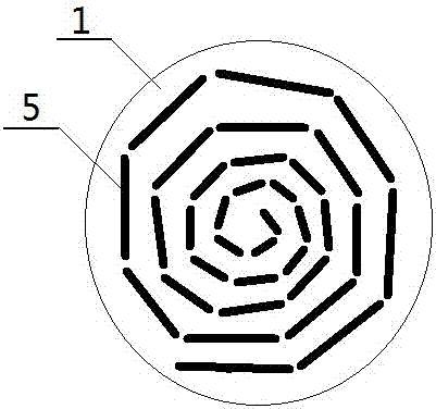 Spiral type coulomb-force compression lightning-inducing arc-extinguishing ball