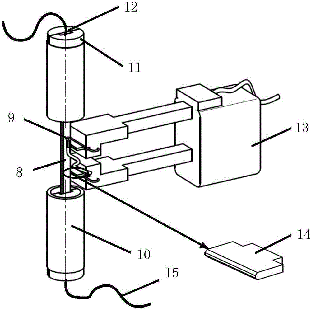 Shape memory alloy thermal mechanical fatigue test device