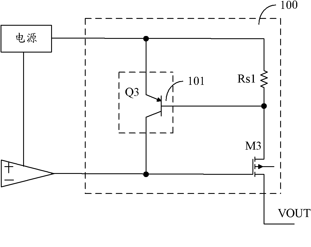 Overcurrent protection circuit of amplifier output stage