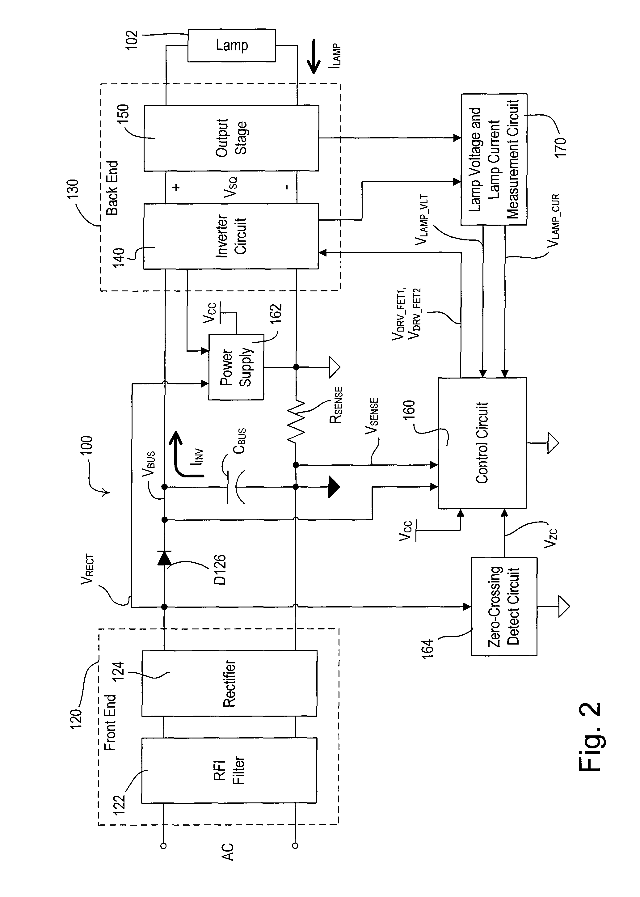 Electronic ballast having a partially self-oscillating inverter circuit