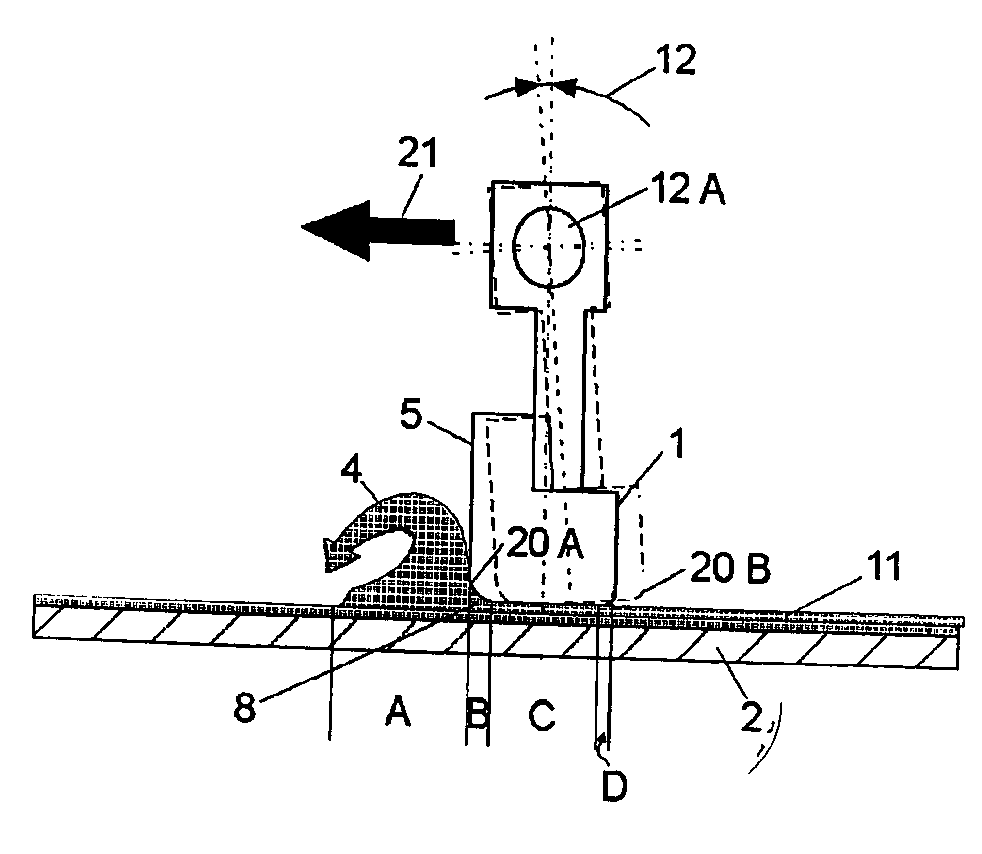 Method and device for applying fluids